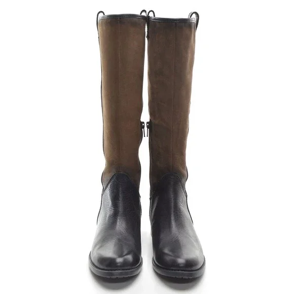 Donna Piu Olivia Brown Leather Riding Knee Boots 36 New